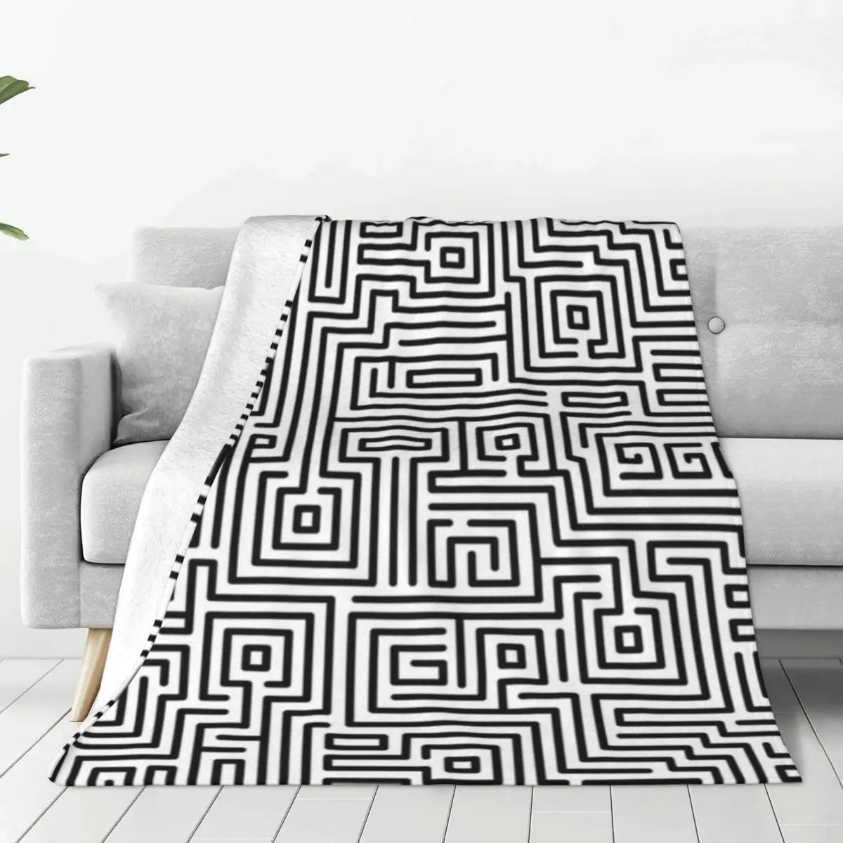 African Bogolan Mudcloth Throw Blanket — Cultural Warmth & Modern Elegance - Glow by Hellen African and Boho Jewelry African Home Decor Cultural Accessories